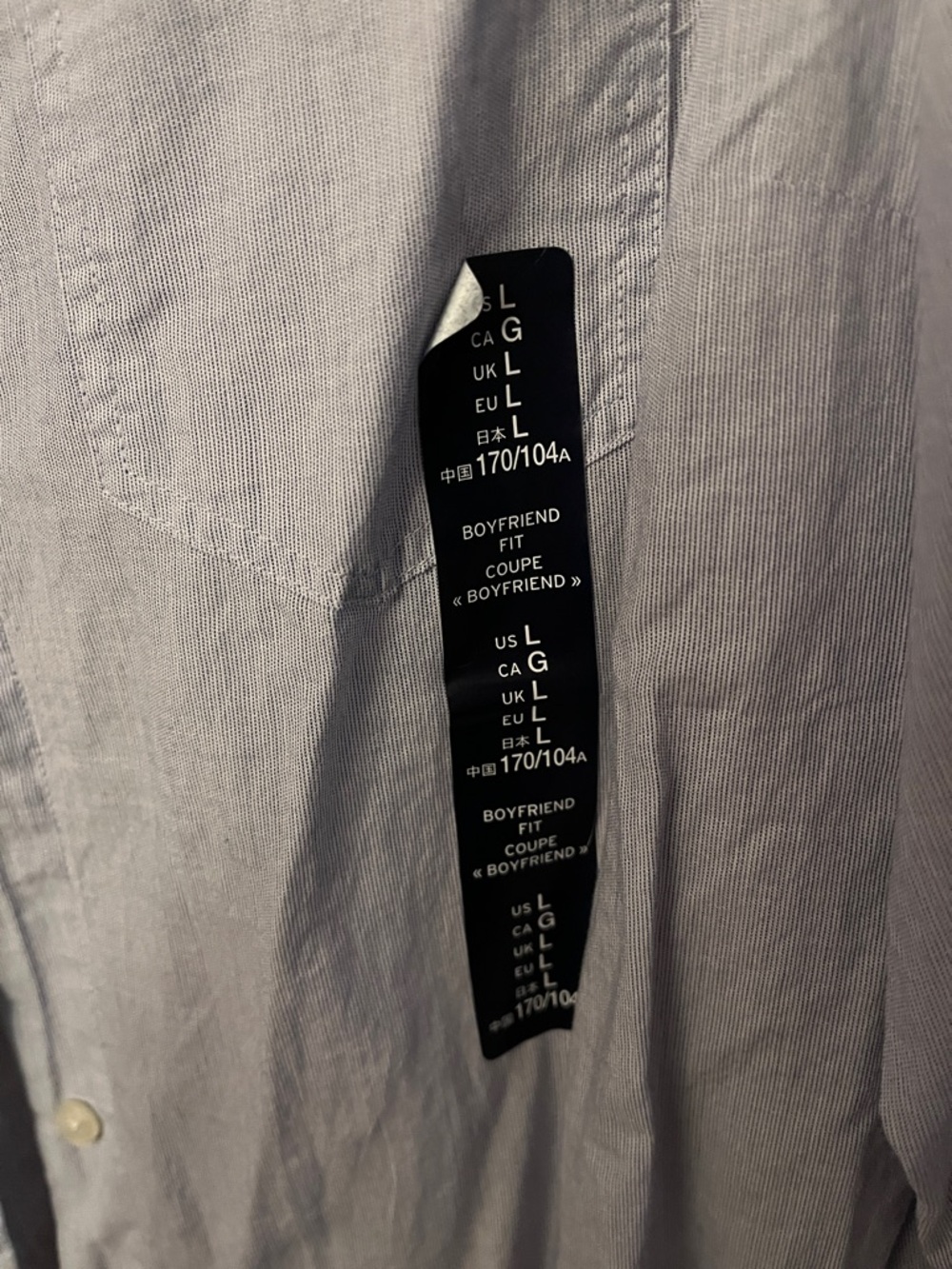 GAP Pale Blue Women's Long-Sleeve Button-Down Shirt - Picture 4 of 5